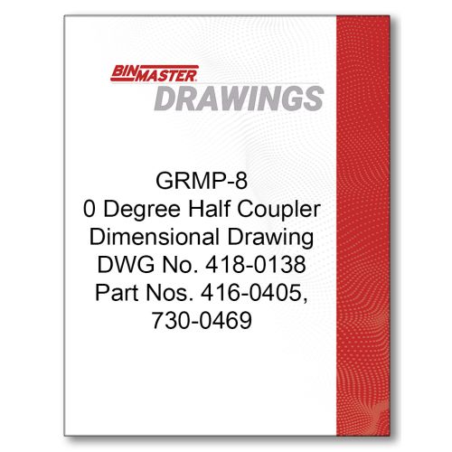 0 Degree Half Coupler GRMP-8 Dimensional Drawing