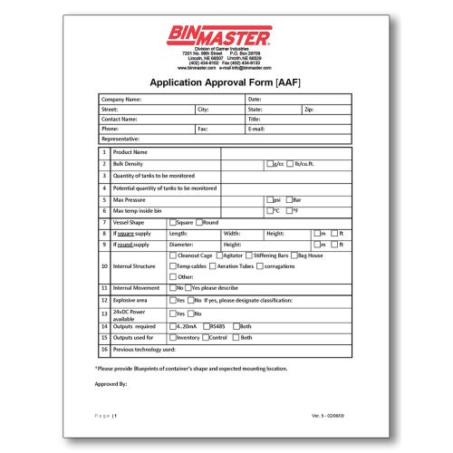 3D Application Approval Form (AAF) Application Worksheet