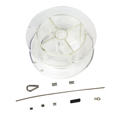 Bare SS Cable Replacement Kit with Pulley Hub