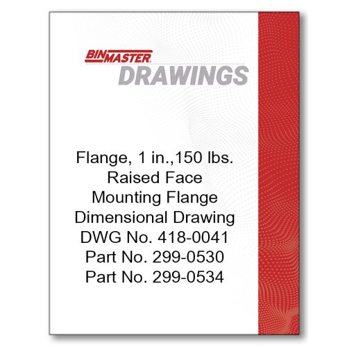1 Inch Flange 150 Pounds ANSI Dimensional Drawing