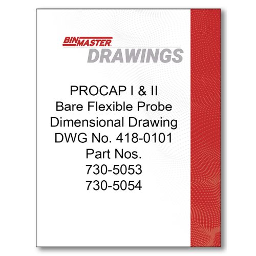 PROCAP I & II 2 Bare Flexible Probe Dimensional Drawing