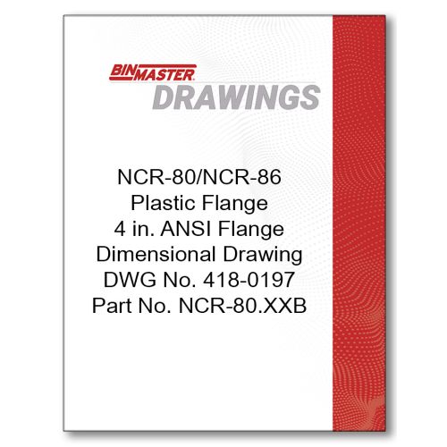 Radar NCR-80 Plastic Flange Dimensional Drawing