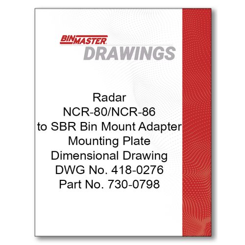 Radar NCR-80/NCR-86 to SmartBob Mount Adapter Dimensional Drawing