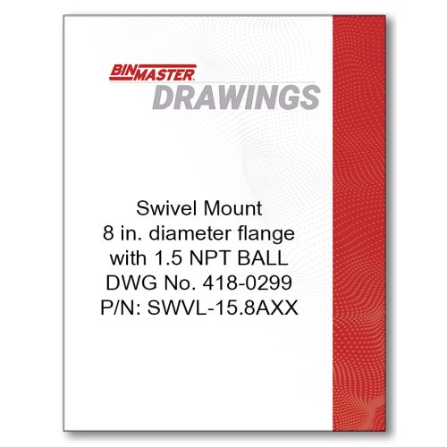 SWVL-15 Mount 8 in with 1.5 NPT Ball Drawing