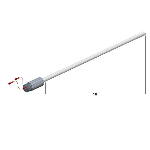 binmaster P10 Teflon sleeved, shielded, hanging flexible stainless steel cable extension