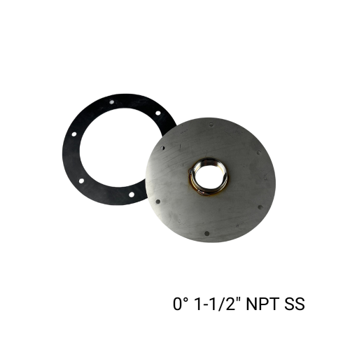 binmaster GRMP-8 0 deree half coupling 1.5 inch NPT SS mounting plate