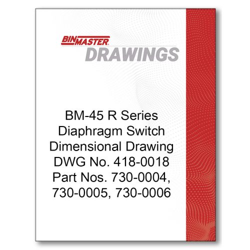 BM-45 R Series Diaphragm Switch Dimensional Drawing