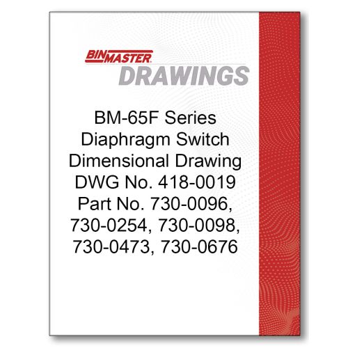 BM-65 F Series Diaphram Switch Dimensional Drawing