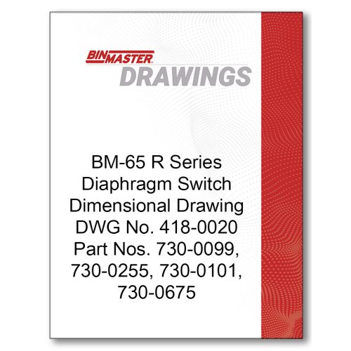 BM-65 R Series Diaphragm Switch Dimensional Drawing