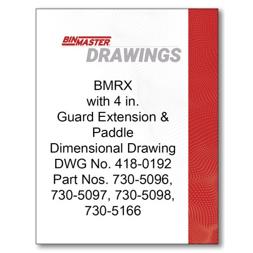 BMRX with 4 in Guard Extension and Paddle Dimensional Drawing