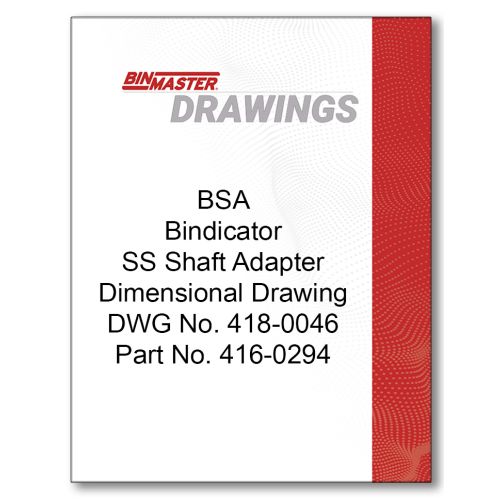 BSA Coupling, Bindicator Shaft Adapter Dimensional Drawing