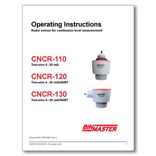 CNCR-110, CNCR-120, CNCR-130 Two-Wire 4-20 mA Manual