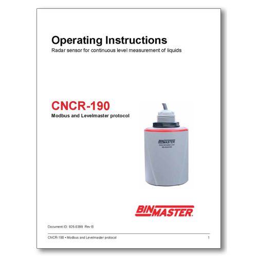 CNCR-190 Modbus Manual