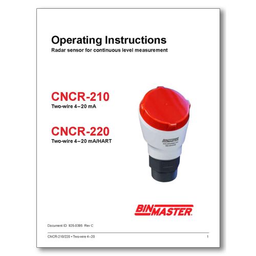 CNCR-210, CNCR-220 2-Wire 4-20 mA HART Manual