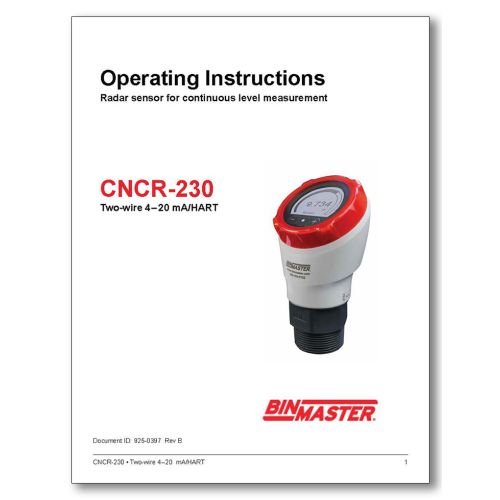 CNCR-230 Two-Wire 4-20 mA HART Manual