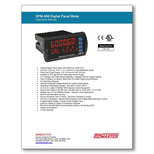 DPM-500 Digital Panel Meter Manual