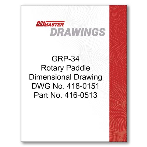 GRP-34 Rotary Paddle Dimensional Drawing