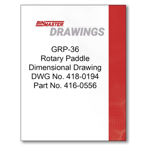 GRP-36 Rotary Paddle Dimensional Drawing