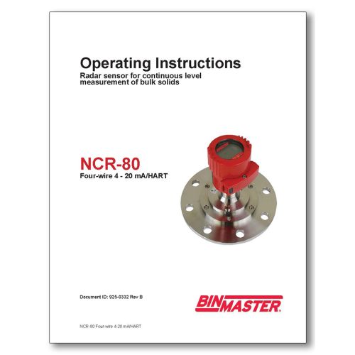 NCR-80 Four-Wire 4-20 mA HART Manual