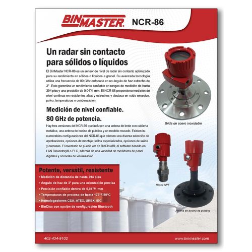 NCR-86 Full Line Brochure Spanish