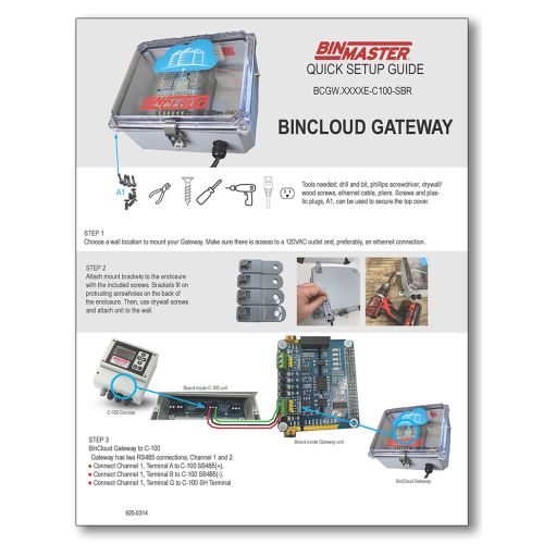 Quick Setup Guide BinCloud Gateway 927-0314-C100-SBR-BCGW.XXXXE