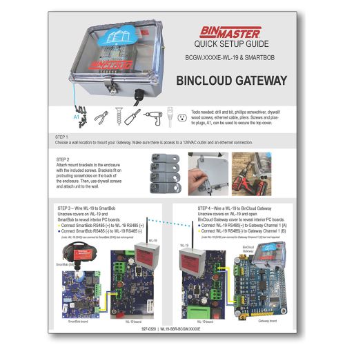 Quick Setup Guide BinCloud Gateway 927-0320-WL19-SBR-BCGW.XXXXE