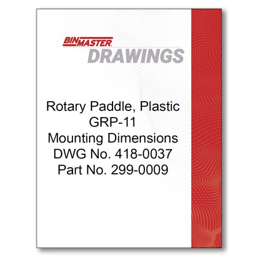 Rotary Paddle Plastic GRP-11 Mounting Dimensions Drawing