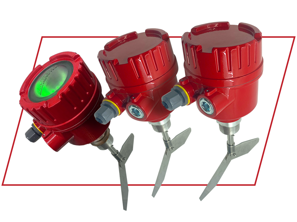 Rotary Level Indicators detect low and high levels with paddle